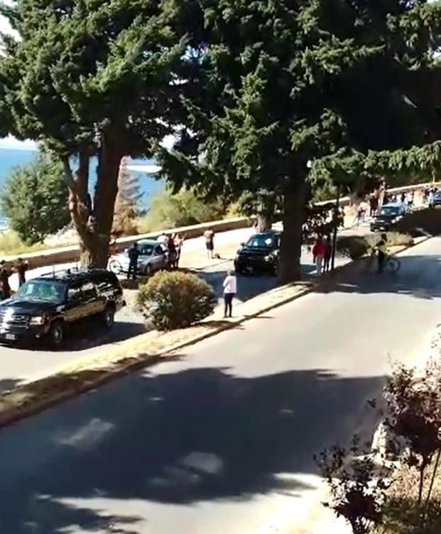Así pasó Obama por las calles de Bariloche