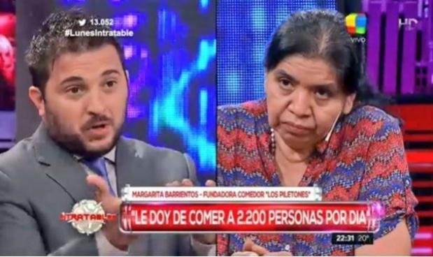 El tenso momento entre Margarita Barrientos y Brancatelli