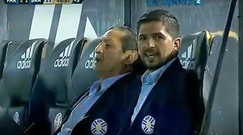 La imagen de la fecha: Cómo reaccionó Ramón Díaz cuando Brasil empató en el final del partido