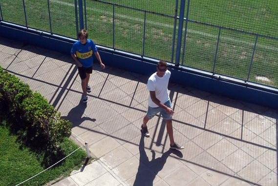Delpo, en la práctica de Boca