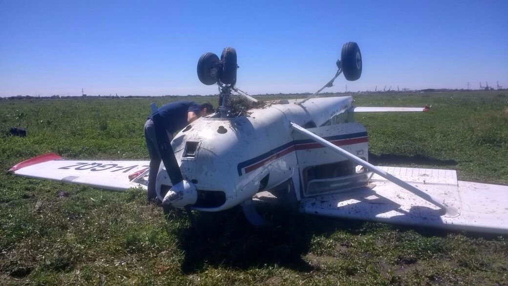 Accidente con una avioneta en Punta Lara: no hay heridos