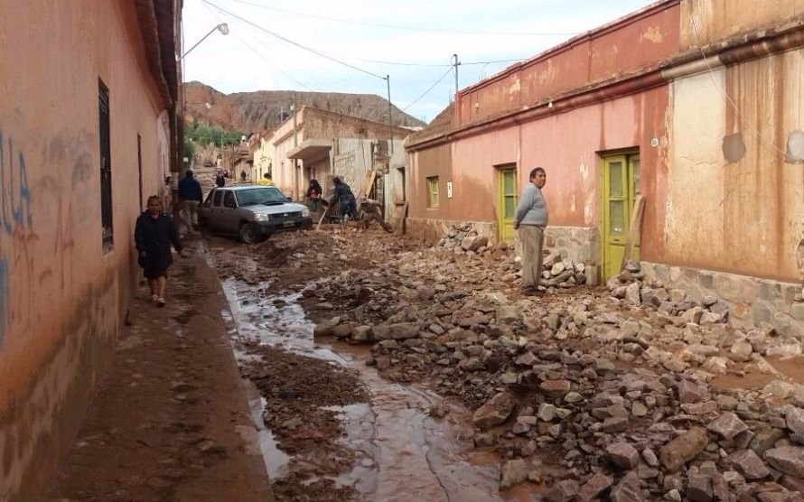 Alud en Jujuy: al menos 62 evacuados por el temporal