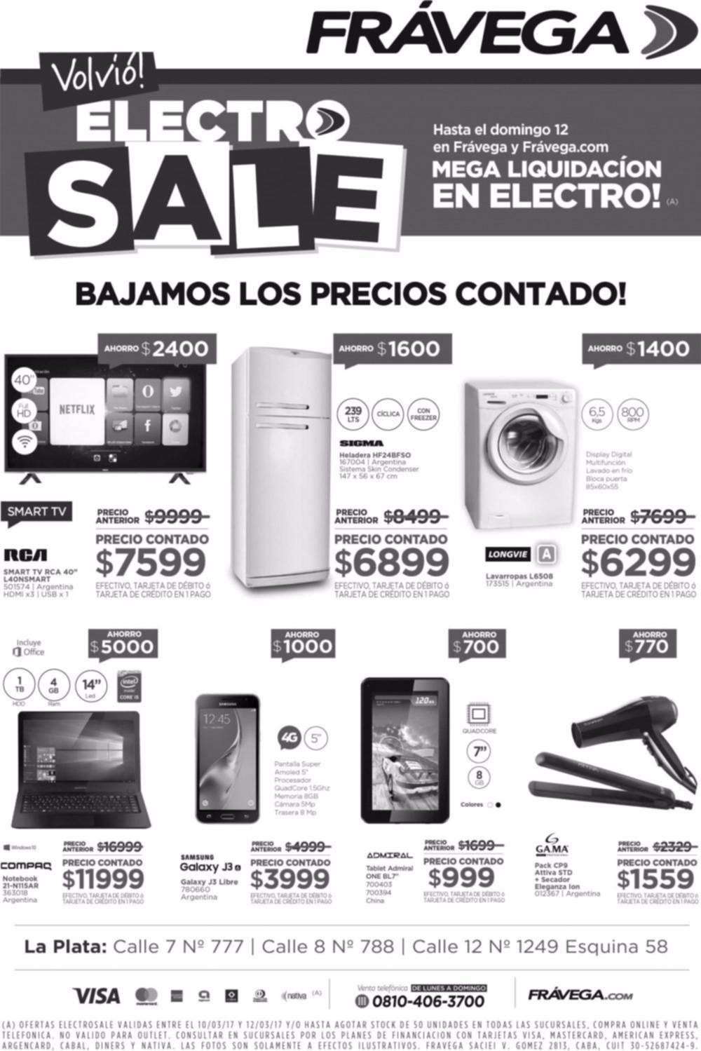 Volvió la mega liquidación "Electro Sale" a Frávega