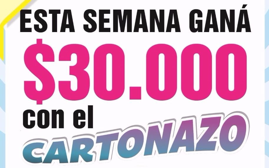 ¡Controlá tu Cartonazo, $30.000 buscan dueño!