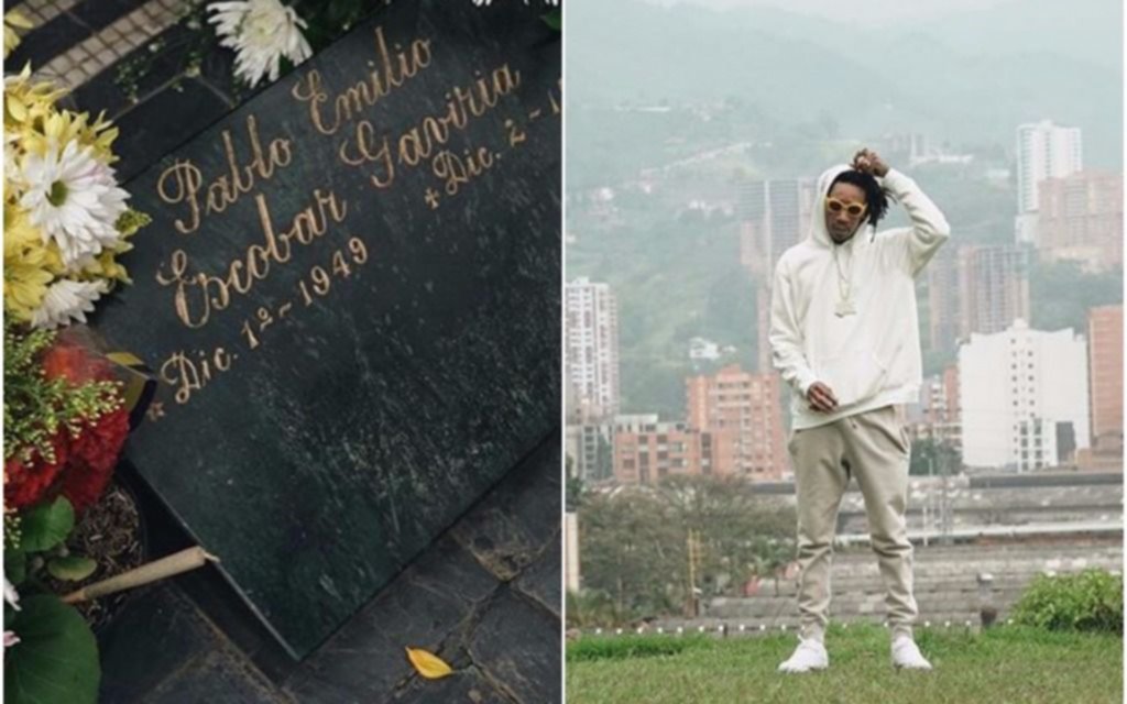 Wiz Khalifa acusado de "apología al delito" por visitar la tumba de Pablo Escobar