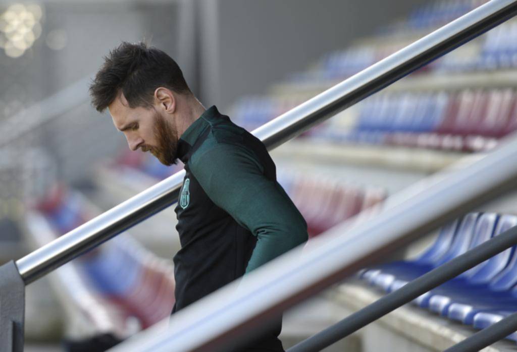 Al trabajo, con Masche, Neymar y Suárez