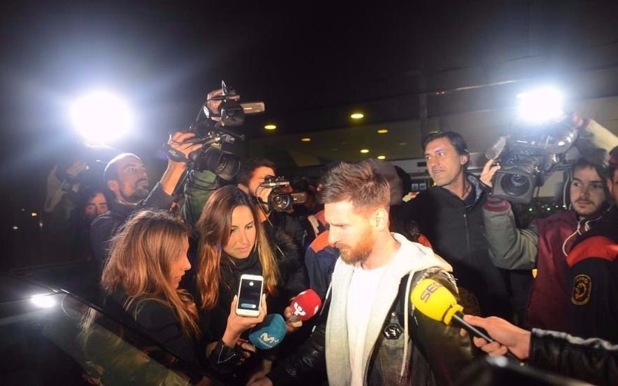 Después de varios días tensos, a Messi le cambió la cara