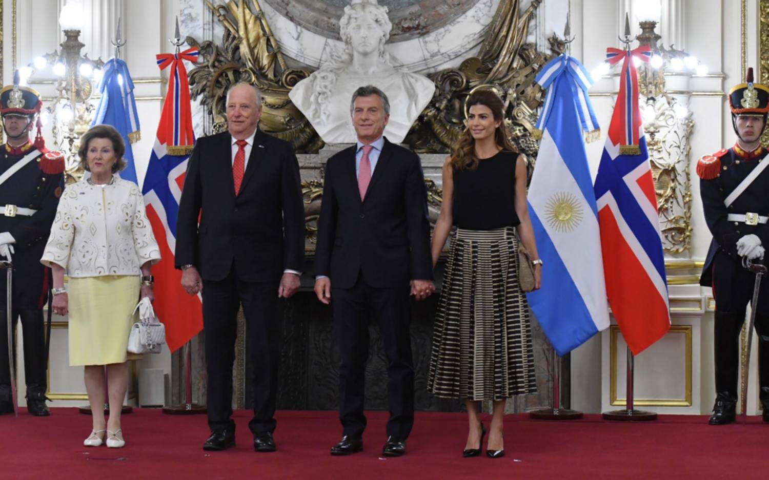 Macri agradeció la visita de los reyes de Noruega: "fue un gesto de confianza"