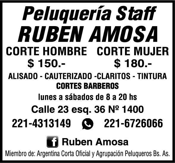 Renová tu look en peluquería staff Rubén Amosa