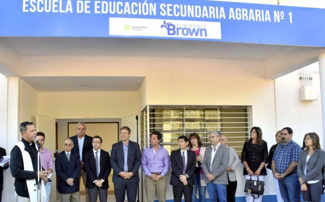Cascallares inauguró la primera escuela agraria de Almirante Brown