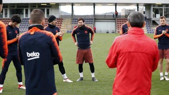 Messi volvió a entrenar después de ser papá