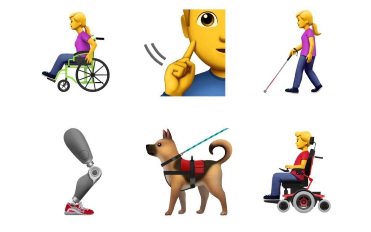 Apple propone 13 emojis para representar a las personas con discapacidad