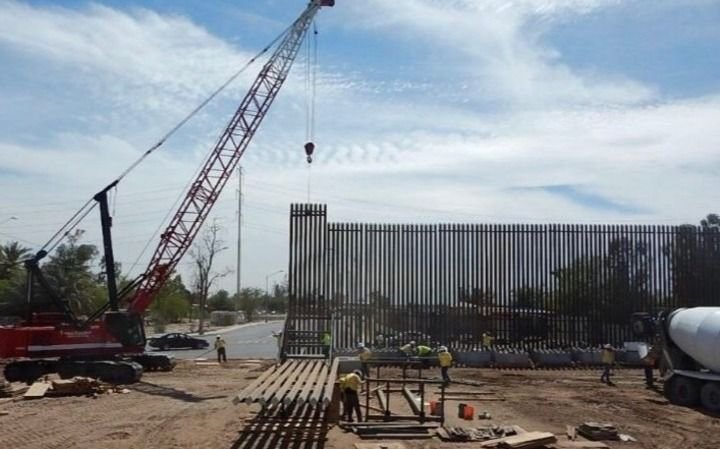 Trump comparte las primeras imágenes del muro con México