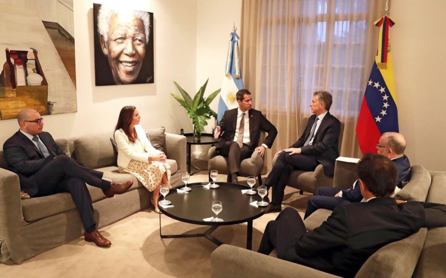 Macri recibió al venezolano Guaidó en la quinta de Olivos