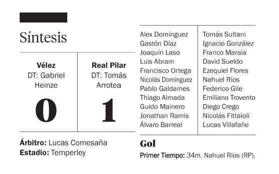 ¡Bombazo! Real Pilar eliminó a Vélez