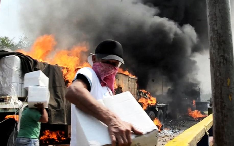 ¿Un seguidor de Guadió fue quién quemó el camión con ayuda humanitaria para Venezuela?