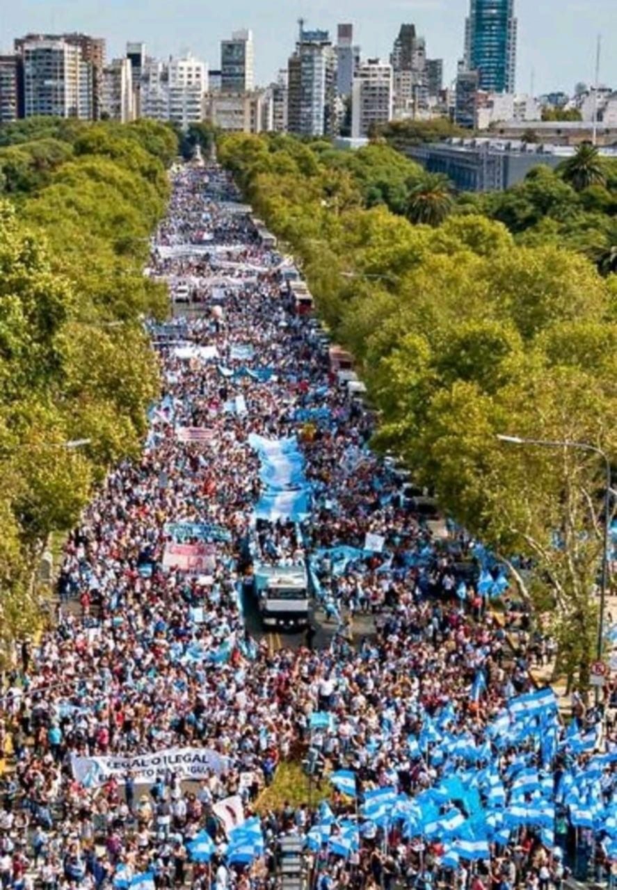 Miles de personas marcharon en contra del aborto