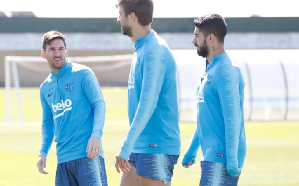 Tras la lesión que sufrió en la Selección, Messi se reincorporó a los entrenamientos del Barcelona