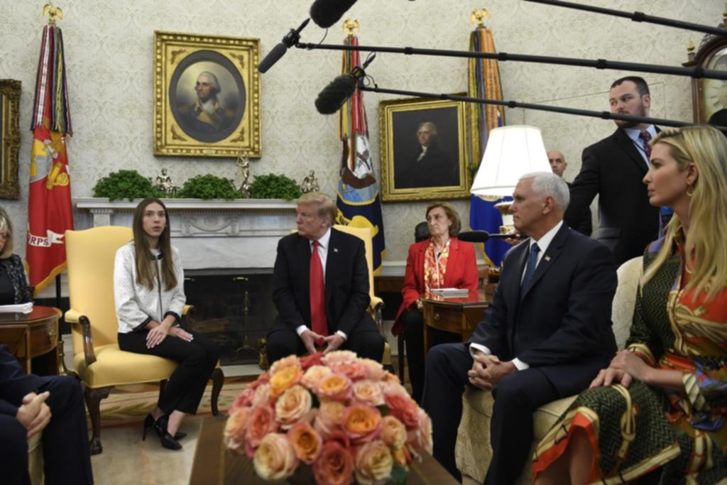 Trump recibió a la esposa de Guaidó y llamó a Rusia a “retirarse” de Venezuela