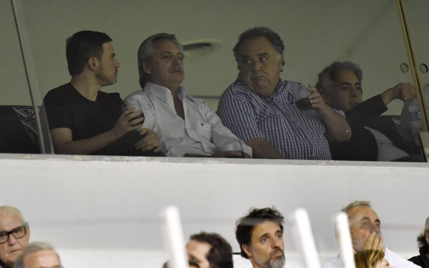 Después del discurso en el Congreso, Alberto Fernández fue a ver a Arg. Juniors