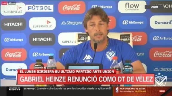 Heinze pegó un portazo y dejó de ser el DT de Vélez