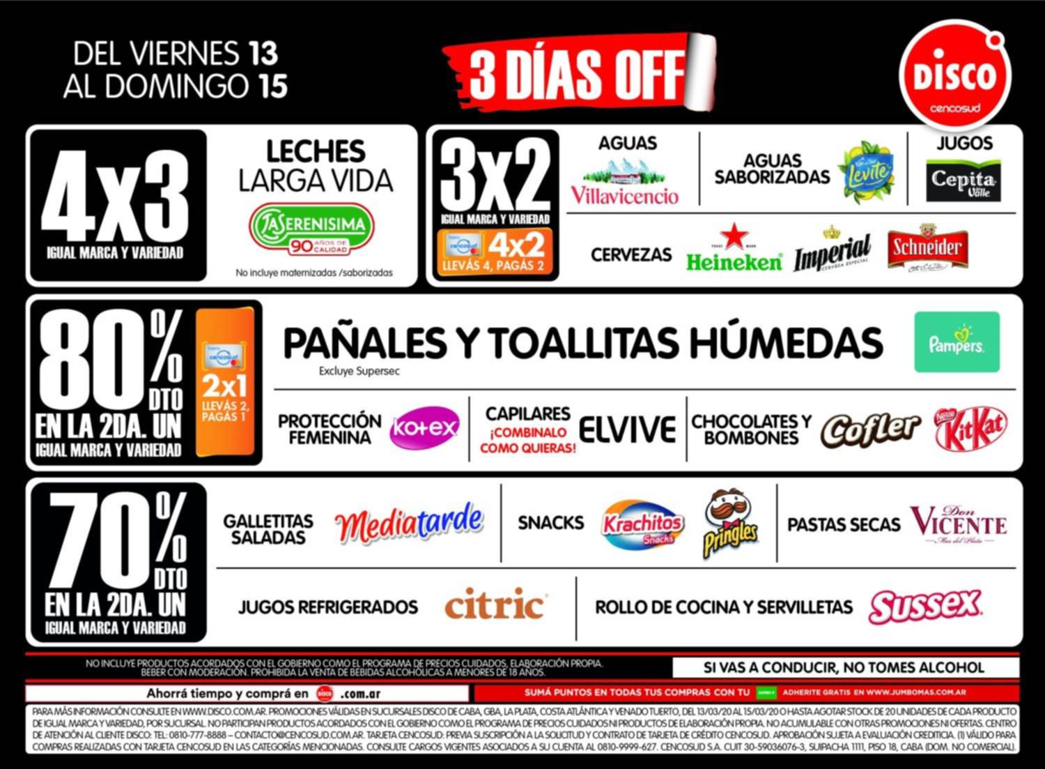 Tres días de descuento en productos seleccionados