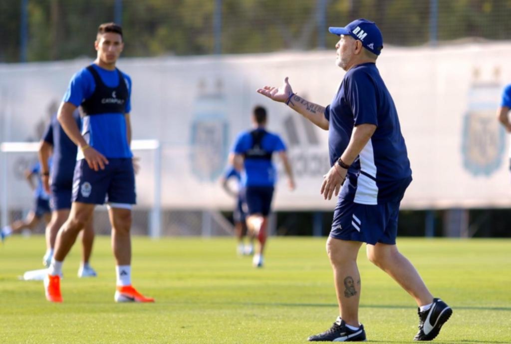 Maradona estuvo en Estancia Chica para despejar dudas