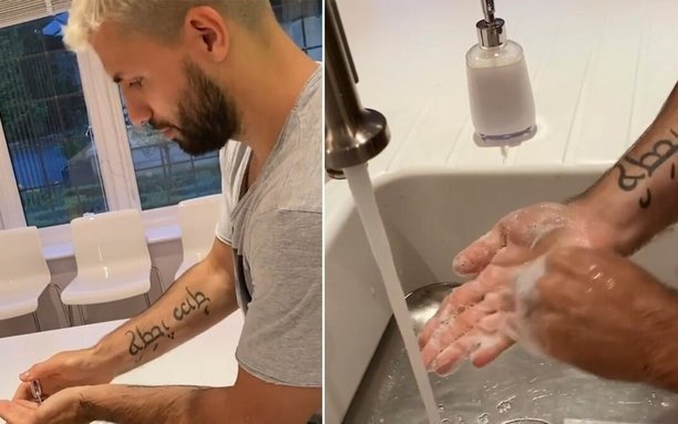 VIDEO: El "Kun" Agüero se sumó a la campaña con recomendaciones sobre higiene