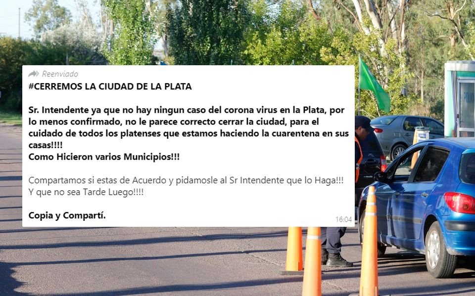 "Cerremos la Ciudad de La Plata", el Whatsapp viral que circula entre los platenses