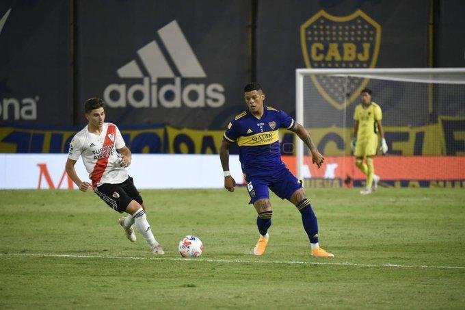 Marcos Rojo se dio el gusto de debutar en el Superclásico