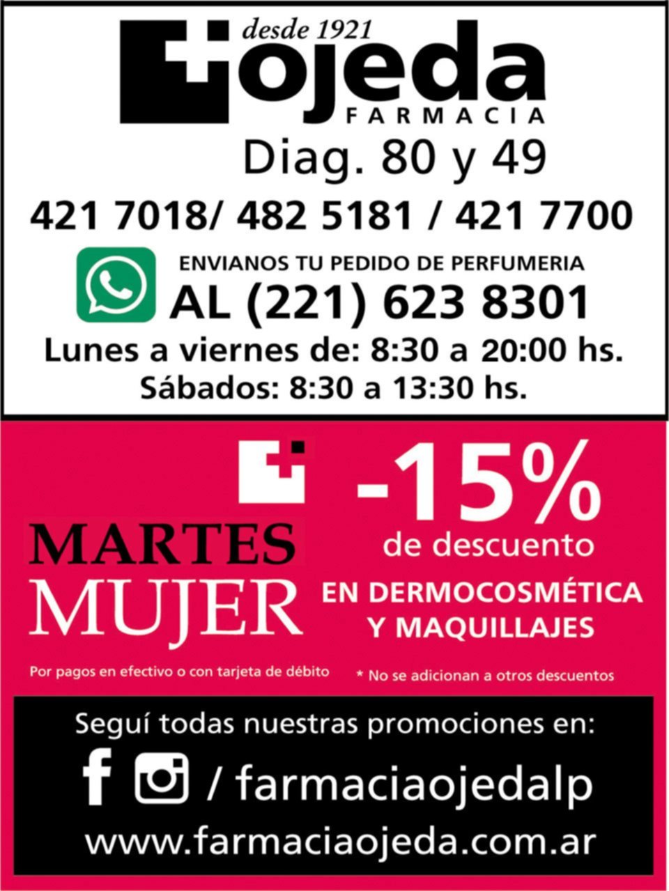 Aprovechá los "martes mujer" y llevate todo en dermocosmética y maquillajes