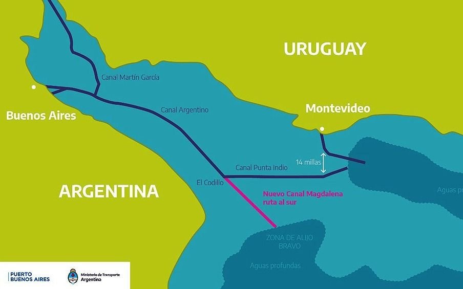 Canal Magdalena: se licita este este año el empalme clave del Río de la Plata con el Atlántico