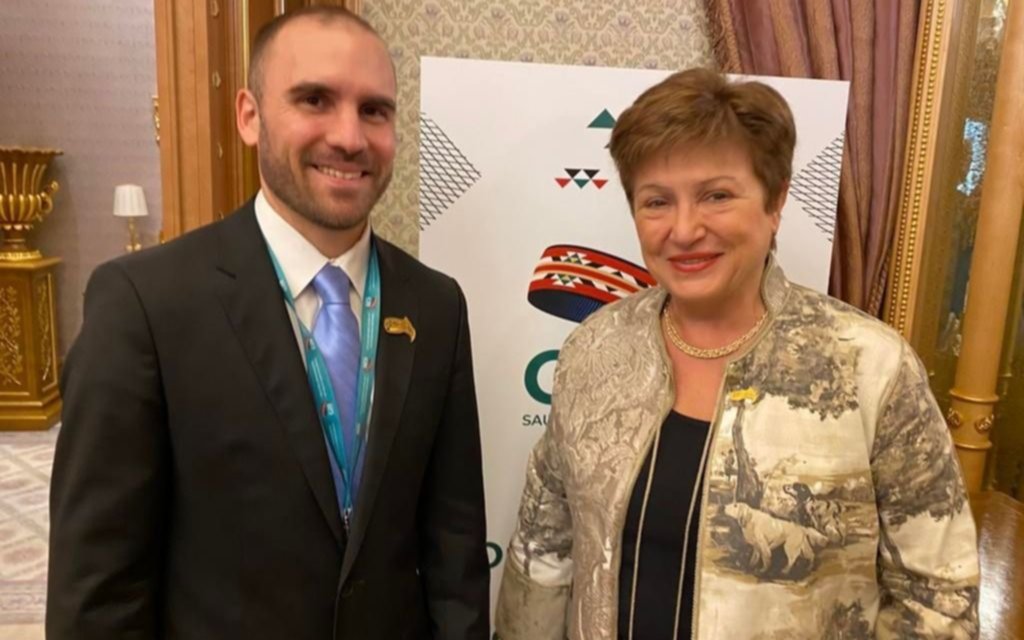 Guzmán inició la ronda de reuniones con el FMI y por la tarde se encontrará con Kristalina Georgieva