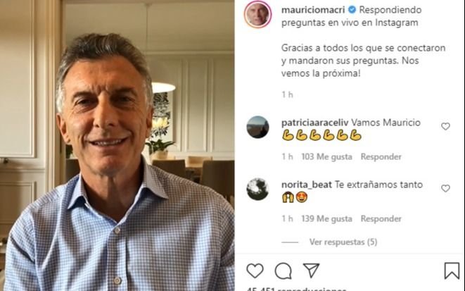 En Instagram Macri criticó al Gobierno por la salida del Grupo de Lima y la pandemia