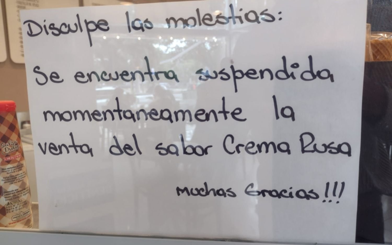 En Córdoba, una heladería suspendió la venta de Crema Rusa