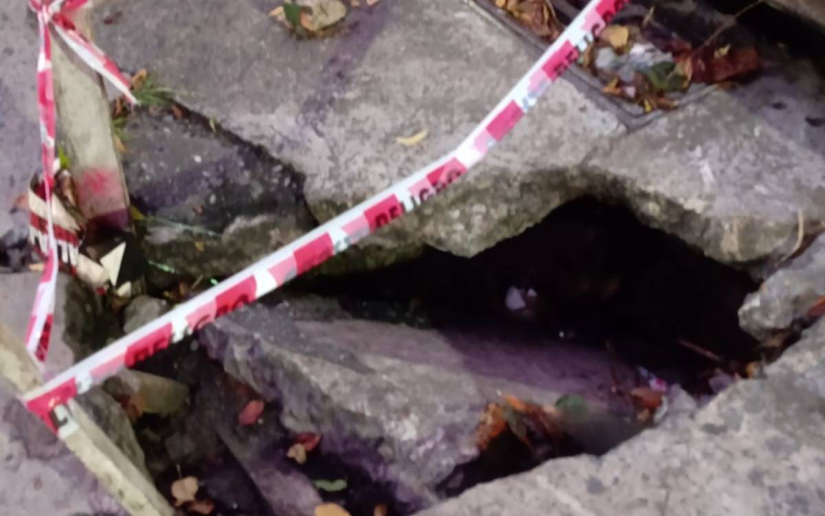 Zona céntrica: Hace más de cinco meses que no se repara el pozo de calle 17 y 45