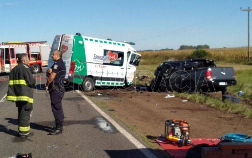 Siete muertos por choque frontal en la ruta 188 camino a Lincoln