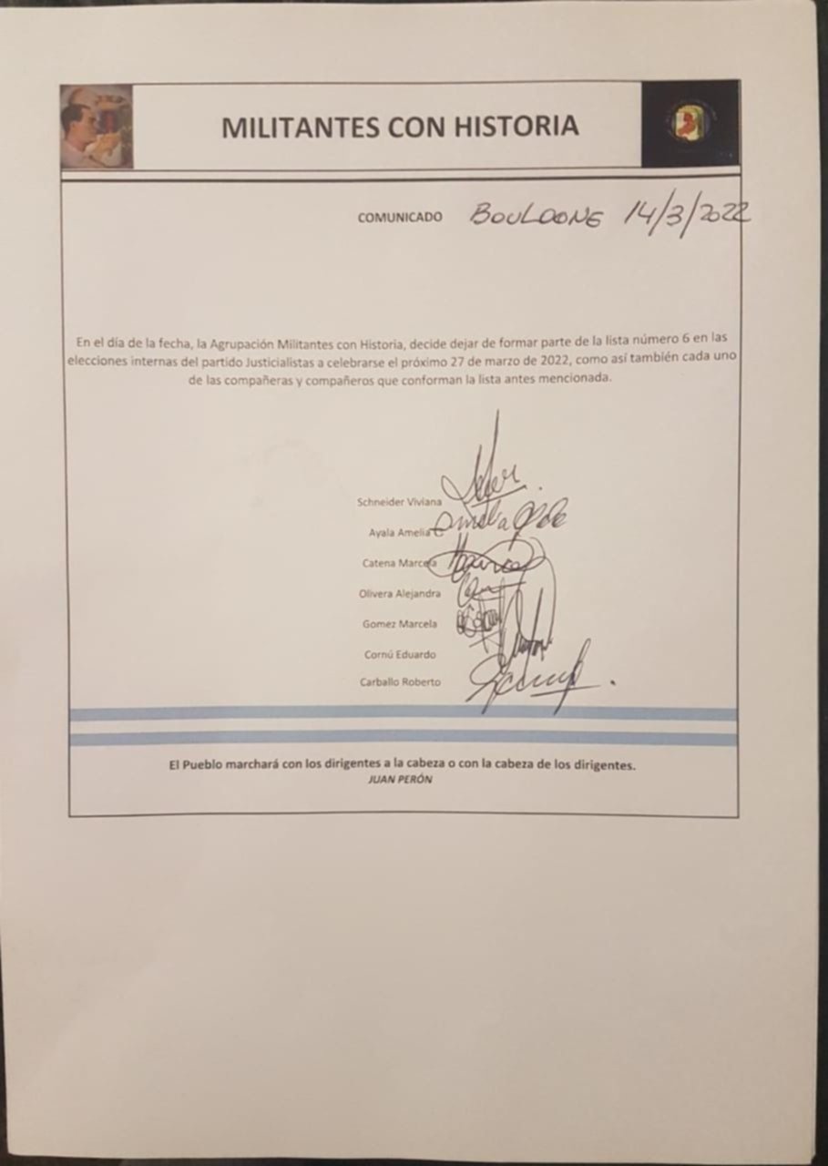 Se bajan de la lista varios para la interna del PJ de San Isidro
