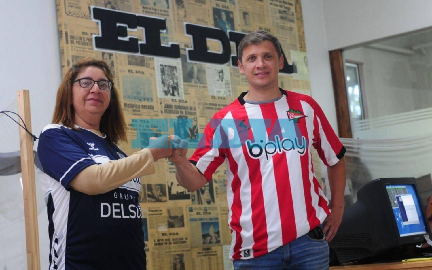 Dos platenses se llevaron las camisetas de Gimnasia y Estudiantes que sorteó El Día