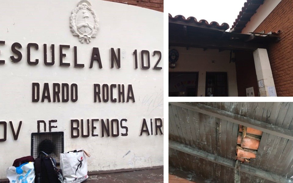 Padres alarmados por un tejado "al borde del derrumbe" en una primaria de La Plata