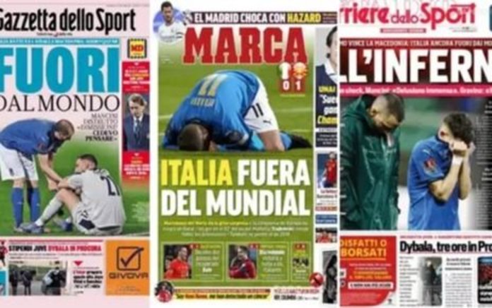 Adiós Mundial, adiós Europa, adiós todo”: los diarios italianos durísimos  con la Selección