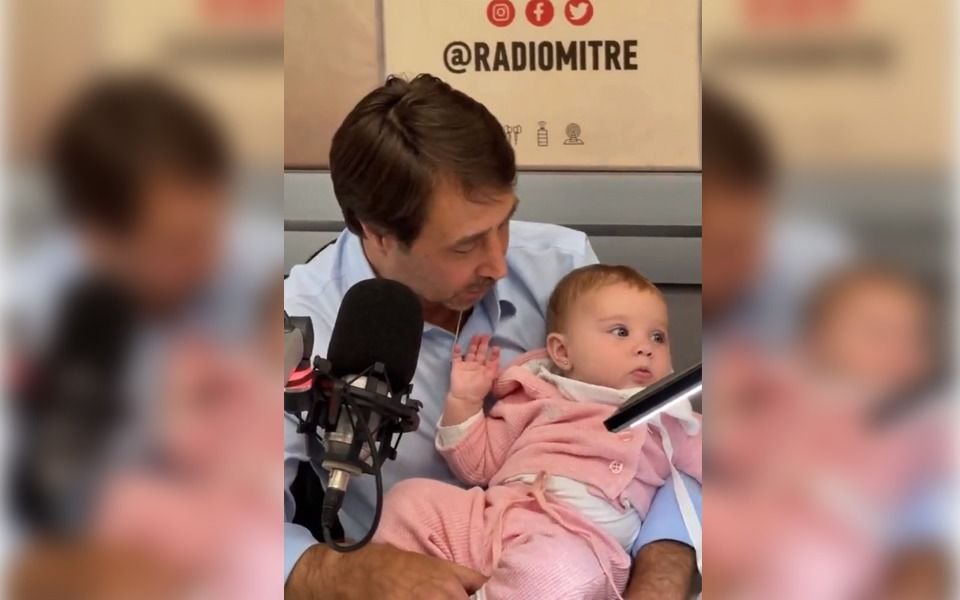 "¡Te amo Esme!": Eduardo Feinmann sigue súper embobado con su bebita