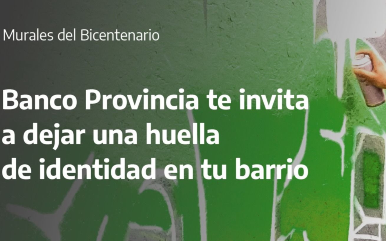 Banco Provincia convoca artistas plásticos para mural en Solano