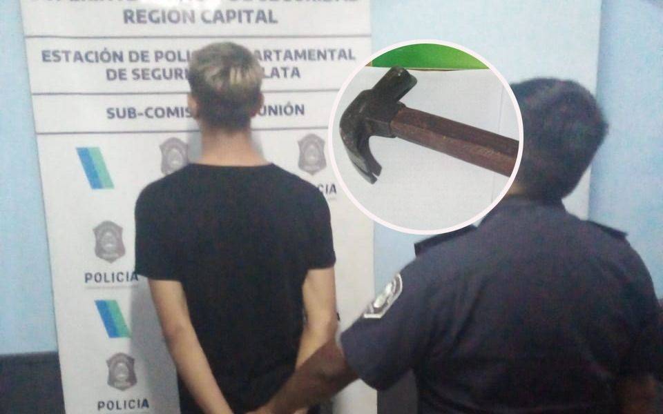 Un joven de 19 años amenazó a su novia con pegarle un martillazo en San Carlos