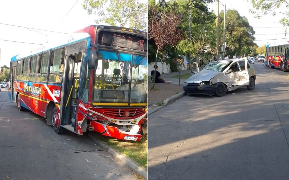Otro choque de un micro y pasajeros heridos