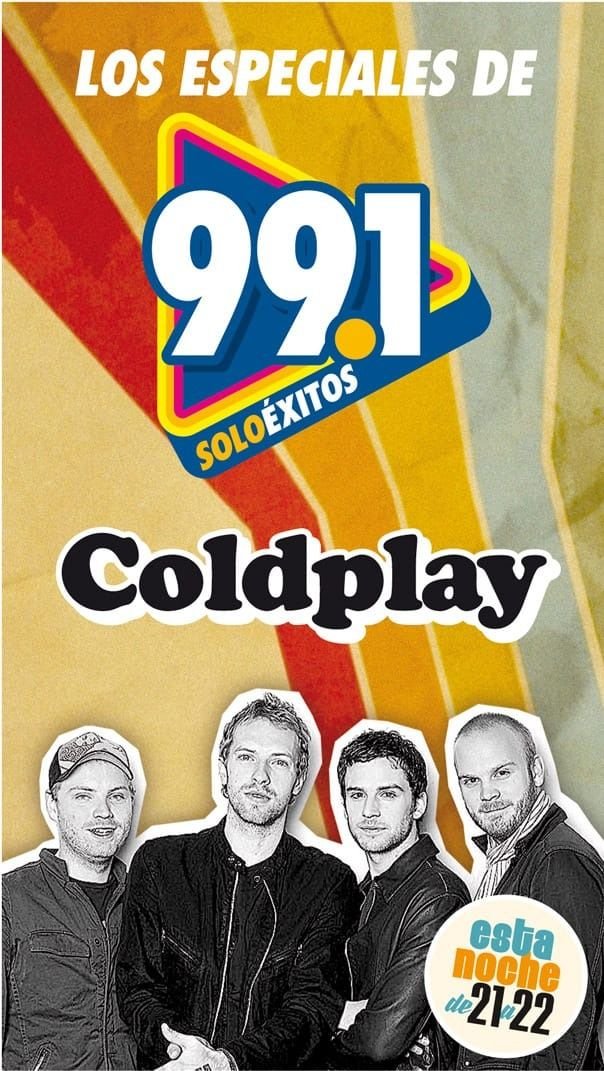 Coldplay será protagonista esta noche del especial de Éxito FM 99.1