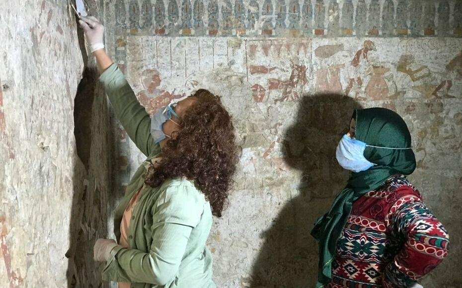 Logro platense en Egipto: importante hallazgo en una tumba