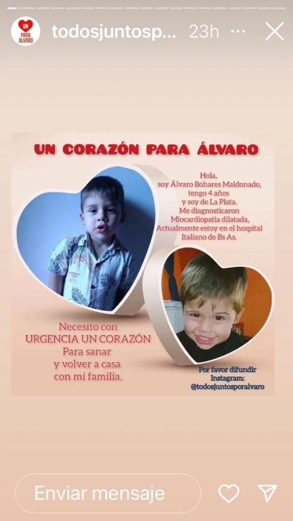 Campaña viral por un nene de La Plata que necesita un corazón urgente