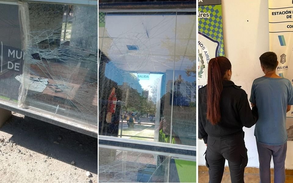 Amenazó de muerte a los agentes y rompió los vidrios de garita de seguridad en 7 y 51
