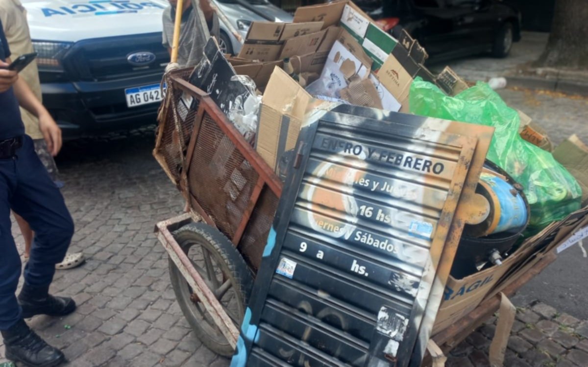 La Plata: dos hombres demorados por llevarse la puerta de una cortina metálica 